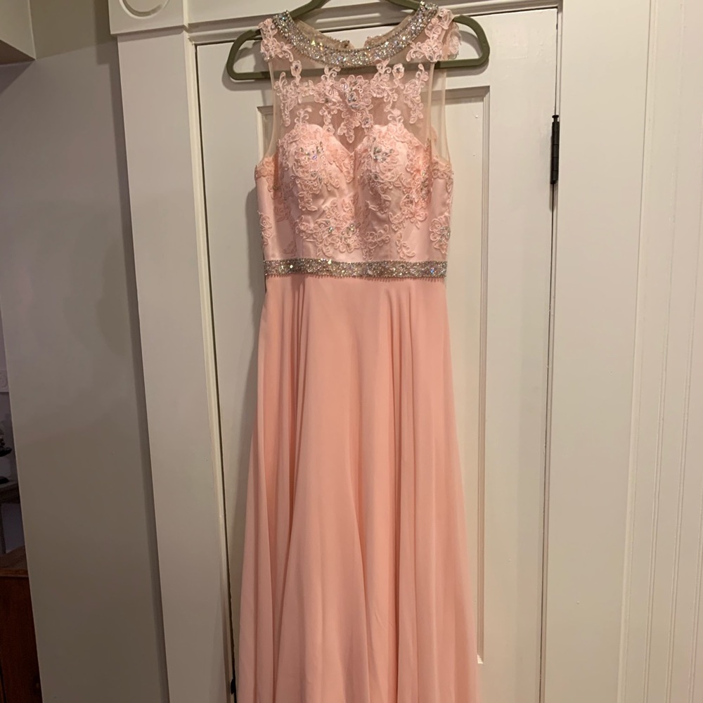 Pink sparkle prom dress